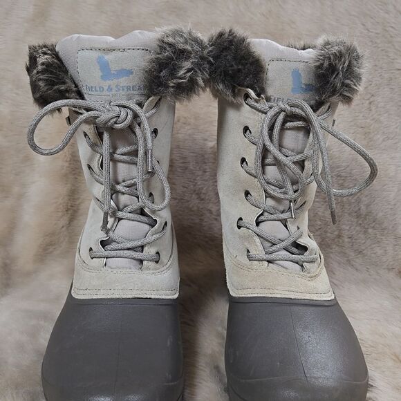 FIELD & STREAM WOMEN'S PAC WHITE LEATHER WINTER BOOTS, SIZE 10 - NEW - Picture 6 of 13